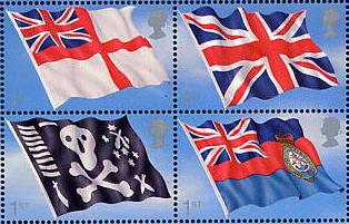 2001 GB - MS2206 - 4 Singles from Centenary Royal Navy Flags VFU